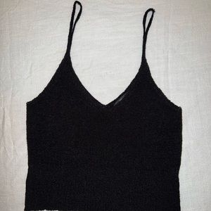 Black Knitted Forever 21 Spaghetti Strap Top